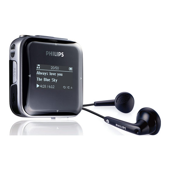 Philips GoGear SA2810 Mode D'emploi