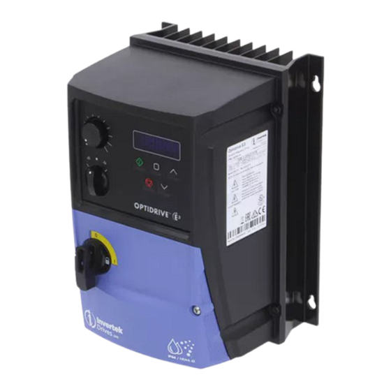 Invertek Drives OPTIDRIVE E3 Guide De Démarrage Rapide