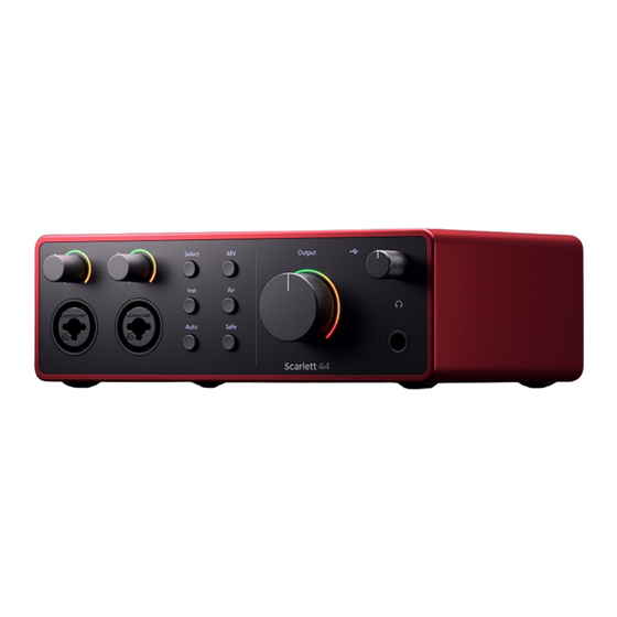 Focusrite Scarlett 4i4 Mode D'emploi