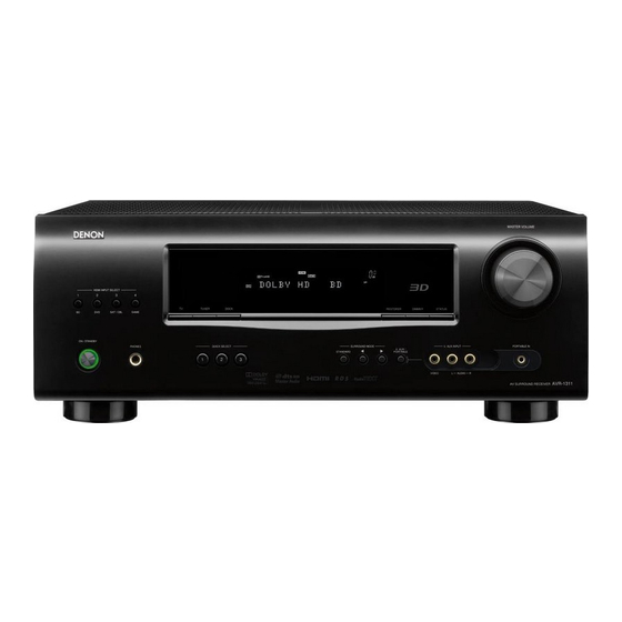 Denon AVR-1311 Manuel De L'utilisateur