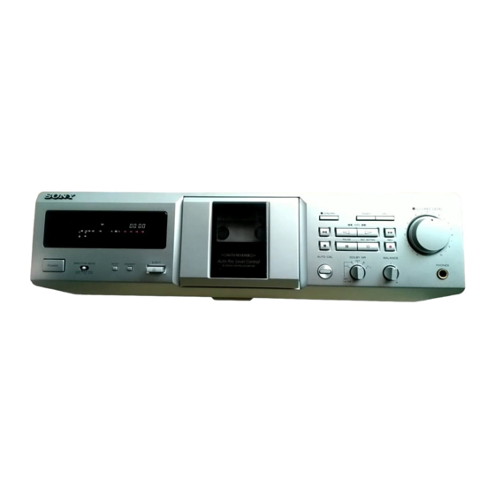 Sony TC-RE340 Mode D'emploi