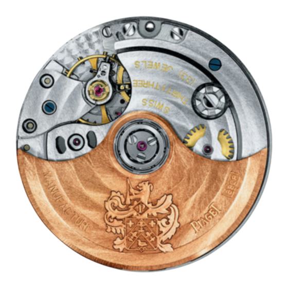 Piaget Gouverneur G0A37112 Mode D'emploi