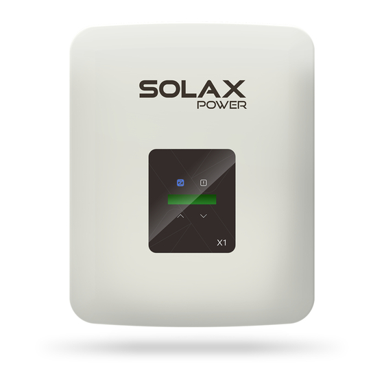SolaX Power X1 3.0KW-5.98KW Série Guide D'installation Rapide