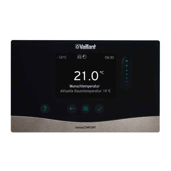 Vaillant sensoCOMFORT VRC 720f/3 Notice D'utilisation Et D'installation