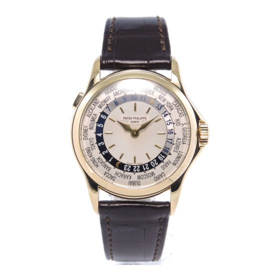 Patek Philippe 240 HU WORLD TIME Mode D'emploi