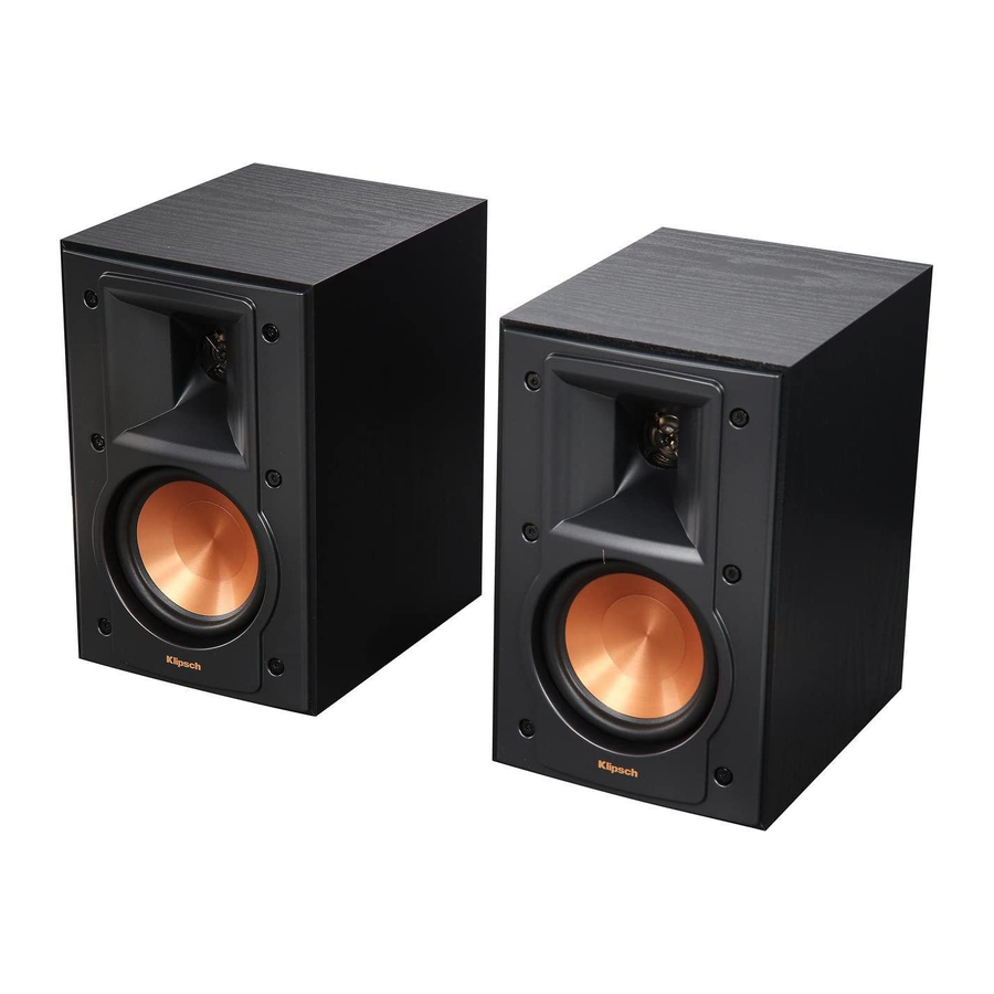 Klipsch Reference Serie Manuel Du Propriétaire