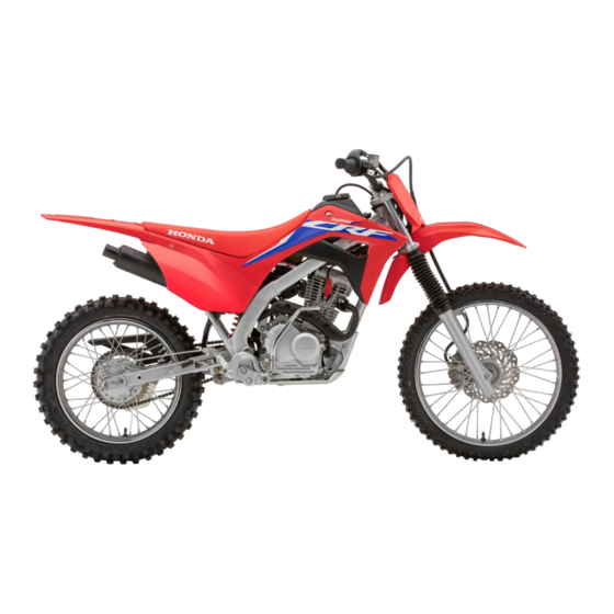 Honda CRF125F 2018 Manuel Du Conducteur