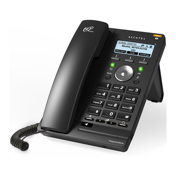 Alcatel Temporis IP251G Guide Rapide