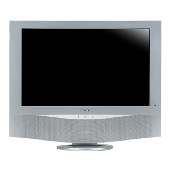 Sony WEGA KLV-23HR2 Mode D'emploi