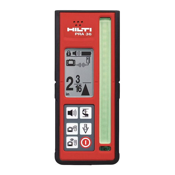 Hilti PRA 36 Mode D'emploi