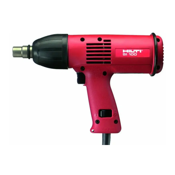 Hilti SI 100 Mode D'emploi