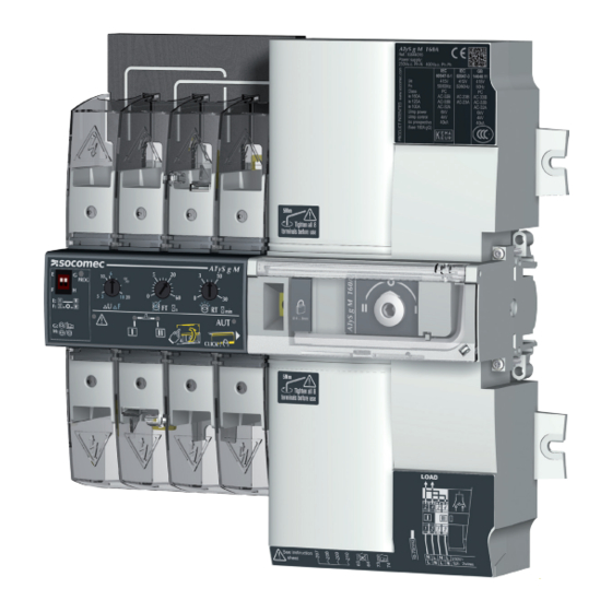 socomec ATyS M Serie Manuel D'utilisation