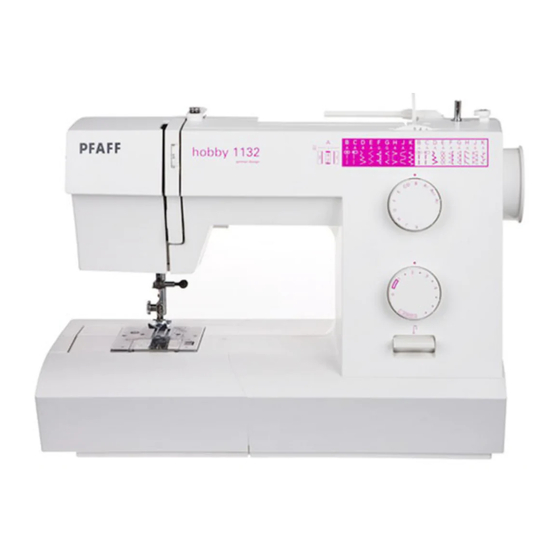 PFAFF HOBBY 1132 MODE D'EMPLOI Télécharger le Pdf ManualsLib