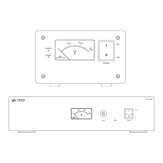 Taga Harmony PF Serie Notice D'utilisation