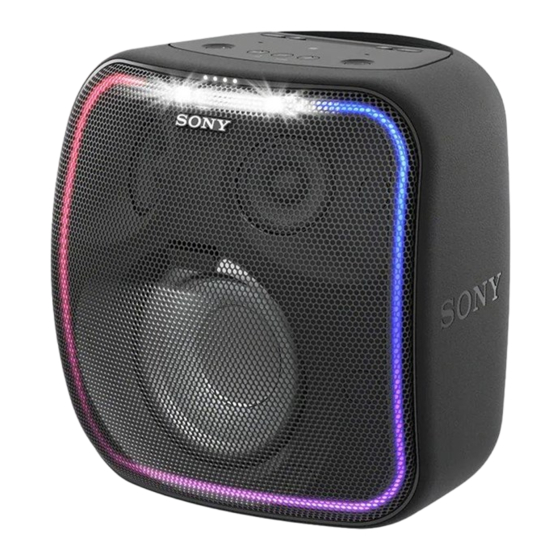 Sony SRS-XB501G Guide D'aide