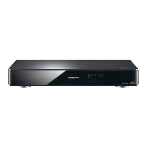 Panasonic DIGA Blu-ray DMR-BCT950 Mode D'emploi