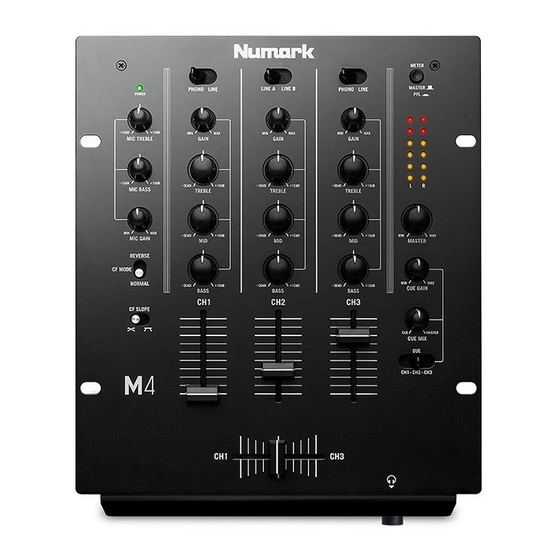 Numark M4 Guide D'utilisation Simplifié