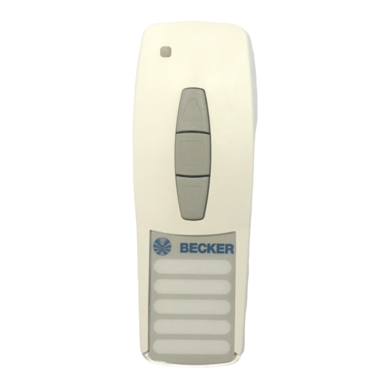 Becker Centronic EasyControl EC541 Notice D'utilisation