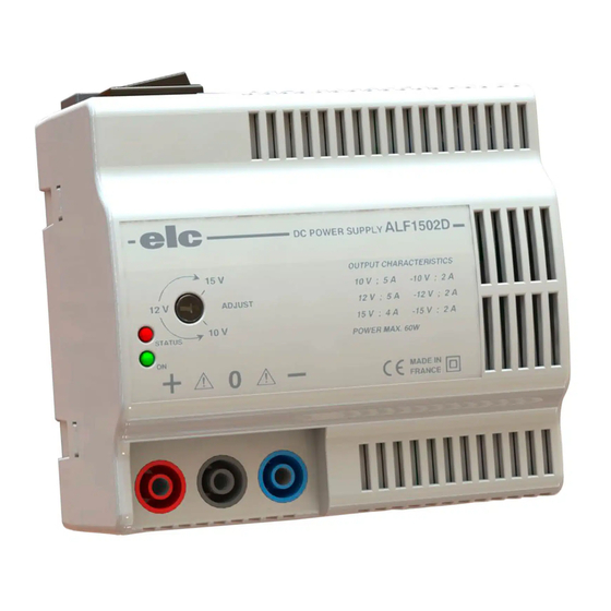 ELC ALF1502D Notice D'instructions