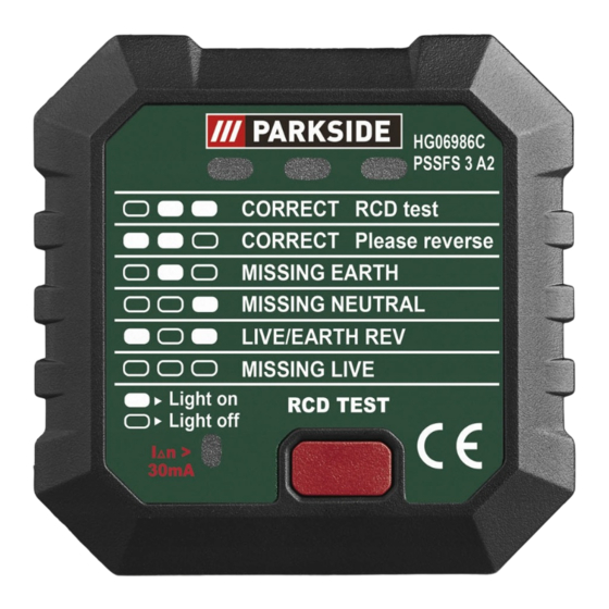 Parkside PSSFS 3 A2 Instructions D'utilisation Et Consignes De Sécurité