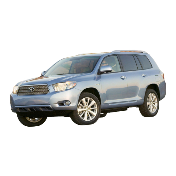 Toyota HIGHLANDER HYBRID 2010 Manuels