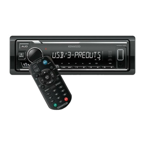 Kenwood KMM-106 Guide De Démarrage Rapide