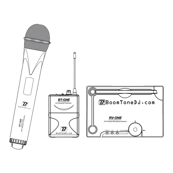 BoomToneDJ VHF-ONE Mode D'emploi