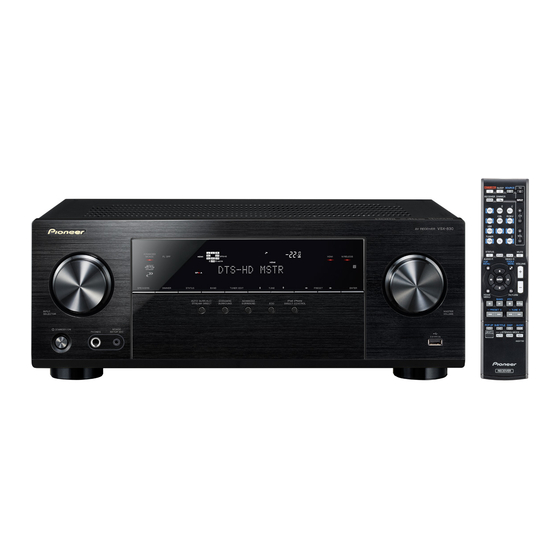 Pioneer VSX-830-S Mode D'emploi