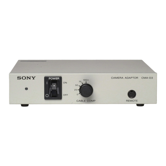 Sony CMA-D3 Mode D'emploi