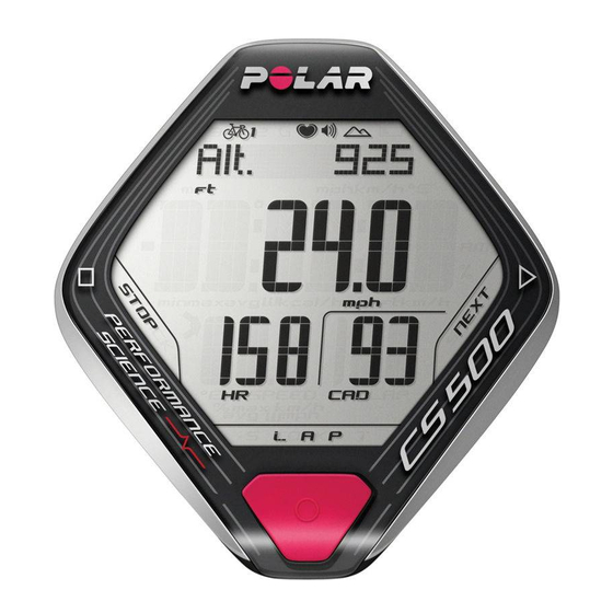 Polar CS500 Manuel D'utilisation