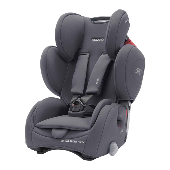 RECARO YOUNG SPORT Instructions D'installation Et D'utilisation