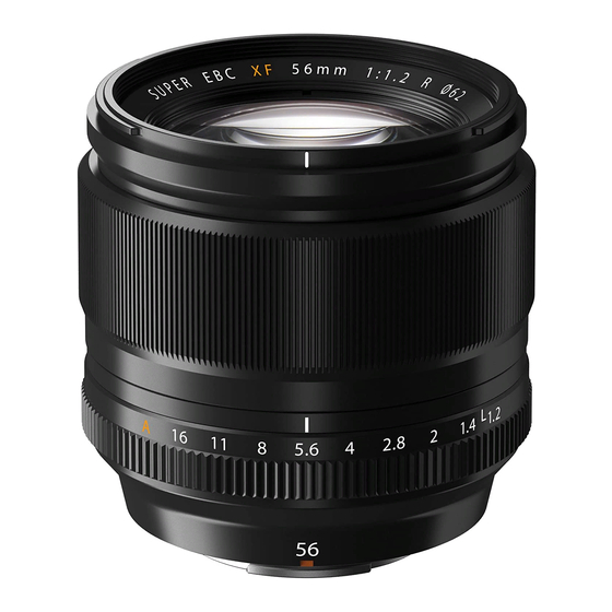 FujiFilm FUJINON XF56mmF1.2 R Mode D'emploi