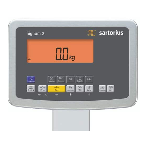 Sartorius Signum Notice D'installation