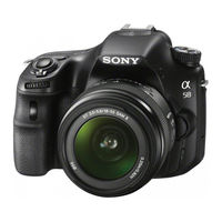 Sony SLT-A58 Manuel