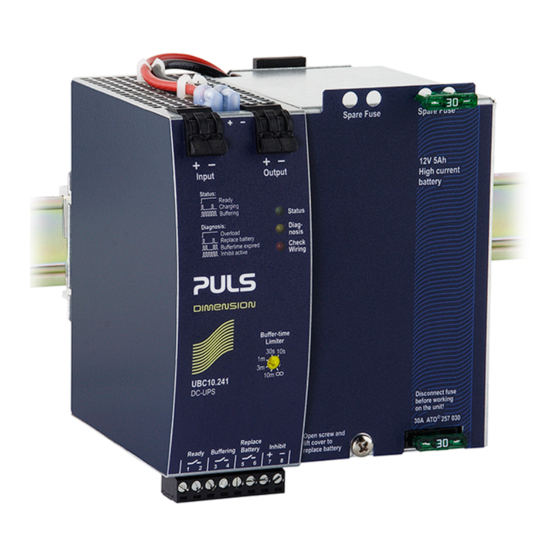 Puls DIMENSION UBC10.241 Manual D'instructions