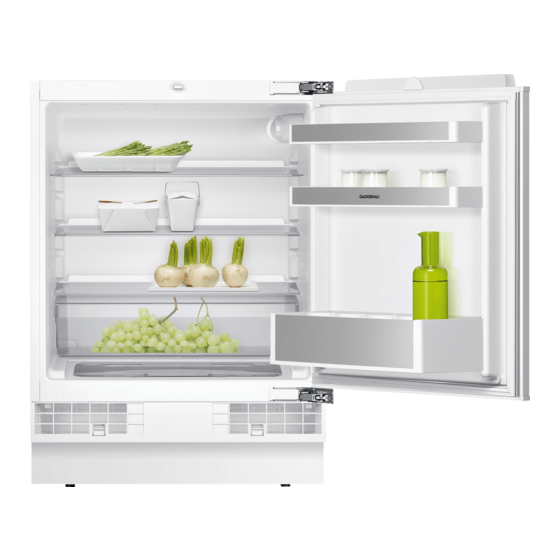 Gaggenau RC 200 Mode D'emploi