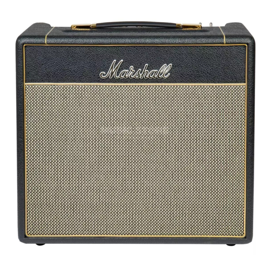 Marshall STUDIO VINTAGE SV20H Manuels