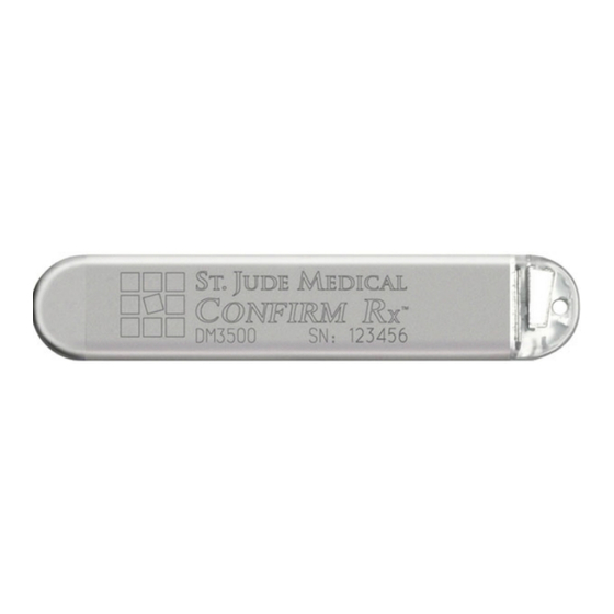 St.Jude Medical Confirm Rx DM3500 Manuel D'utilisation