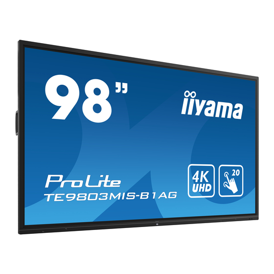 Iiyama ProLite TE9803MIS Mode D'emploi