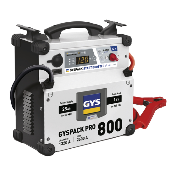 GYS GYSPACK PRO 800 Manuel D'utilisation