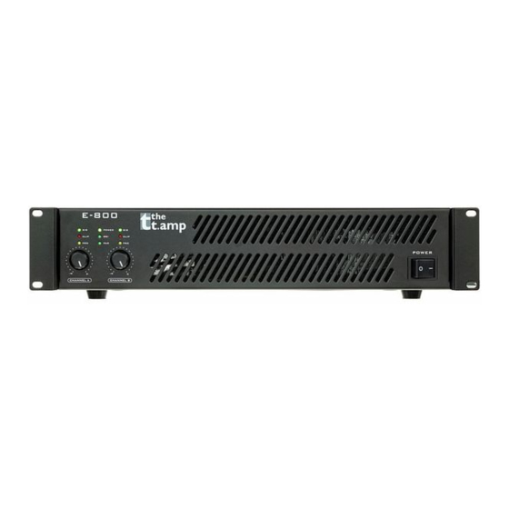 thomann the t.amp E-800 Notice D'utilisation