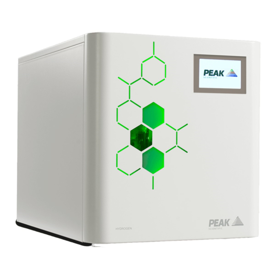 Peak Scientific Precision Hydrogen Manuel De L'utilisateur