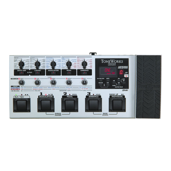 Korg ToneWorks AX1500G Manuel D'utilisation