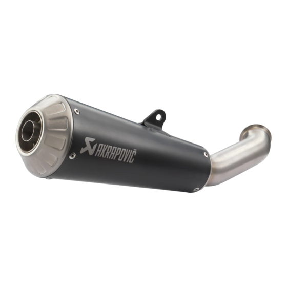 Akrapovic Slip-On Line 285.05.999.000 Mode D'emploi
