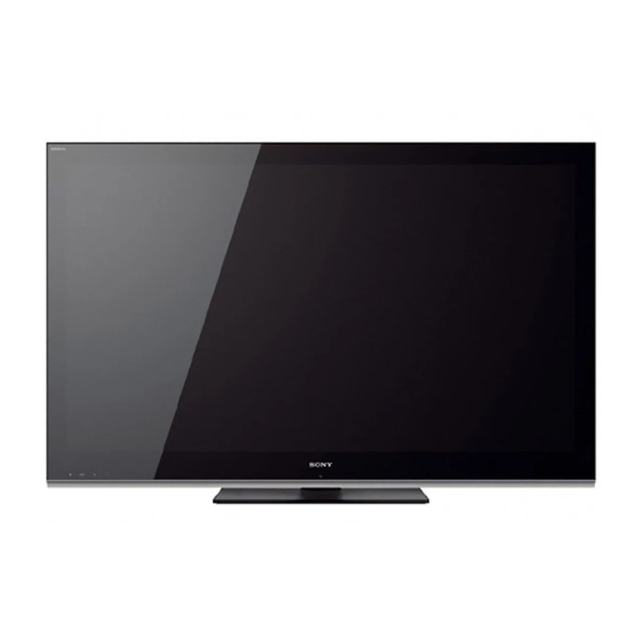 Sony BRAVIA KDL-60LX900 Mode D'emploi