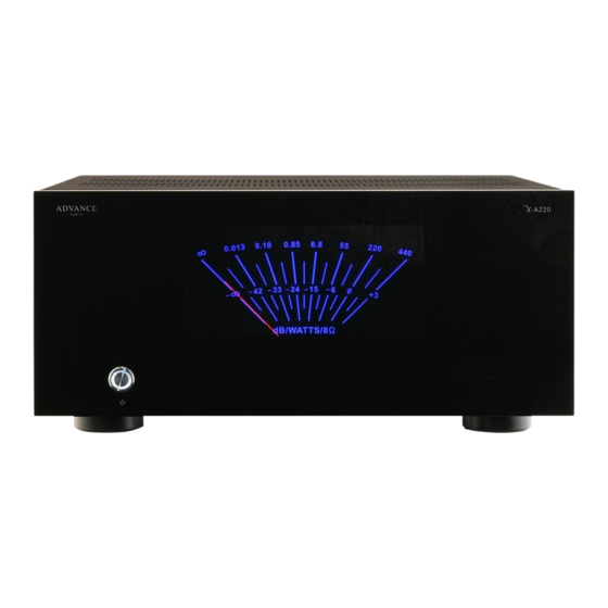 Advance acoustic X-A220 Guide Rapide