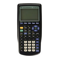 Texas Instruments TI-83 Plus Mode D'emploi