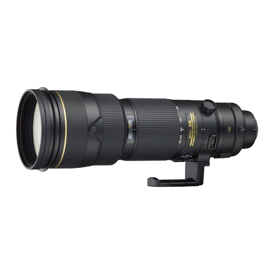 Nikon AF-S VR Zoom-Nikkor ED 200-400 mm f/4G IF Manuel D'utilisation