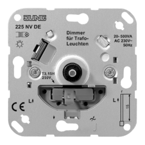 Jung 225 NV DE Instructions D'utilisation