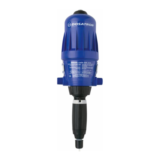 dosatron D3 RE 3000 Manuel D'utilisation